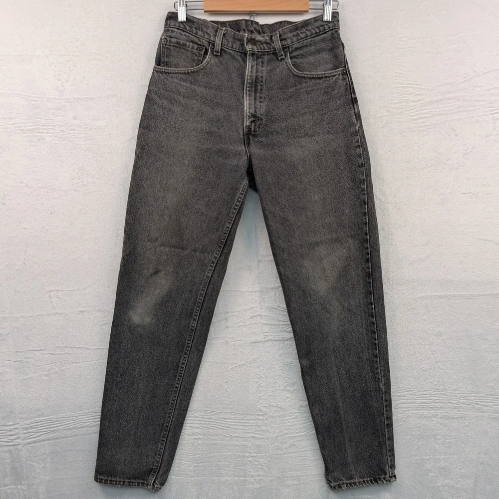 VTG Levi's 550 Jeans Men's 32x32 Black Faded Relaxed Tapered High Rise USA 90s